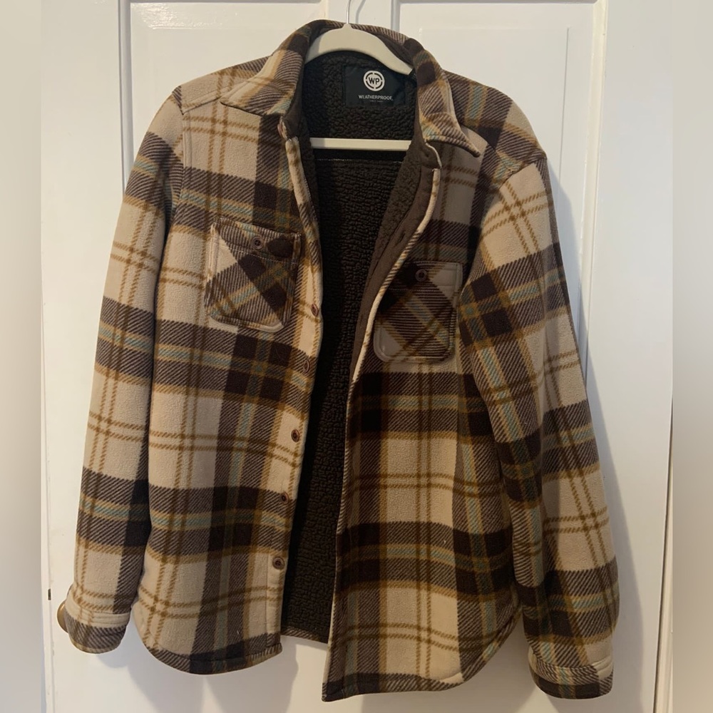 Plaid Sherpa jacket